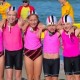 Juniors in their pink rashies